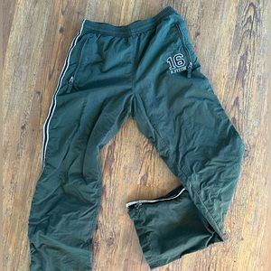 Abercrombie & Fitch Y2K Women’s Green lined track Pants S vintage EUC